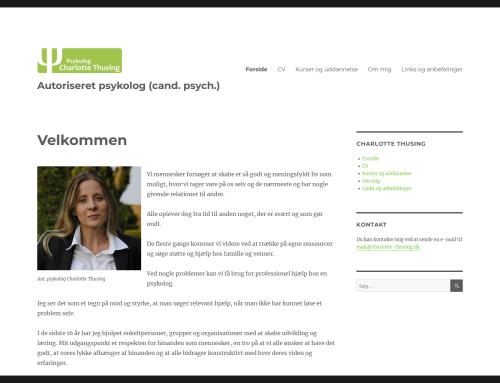 Website til psykolog Charlotte Thusing